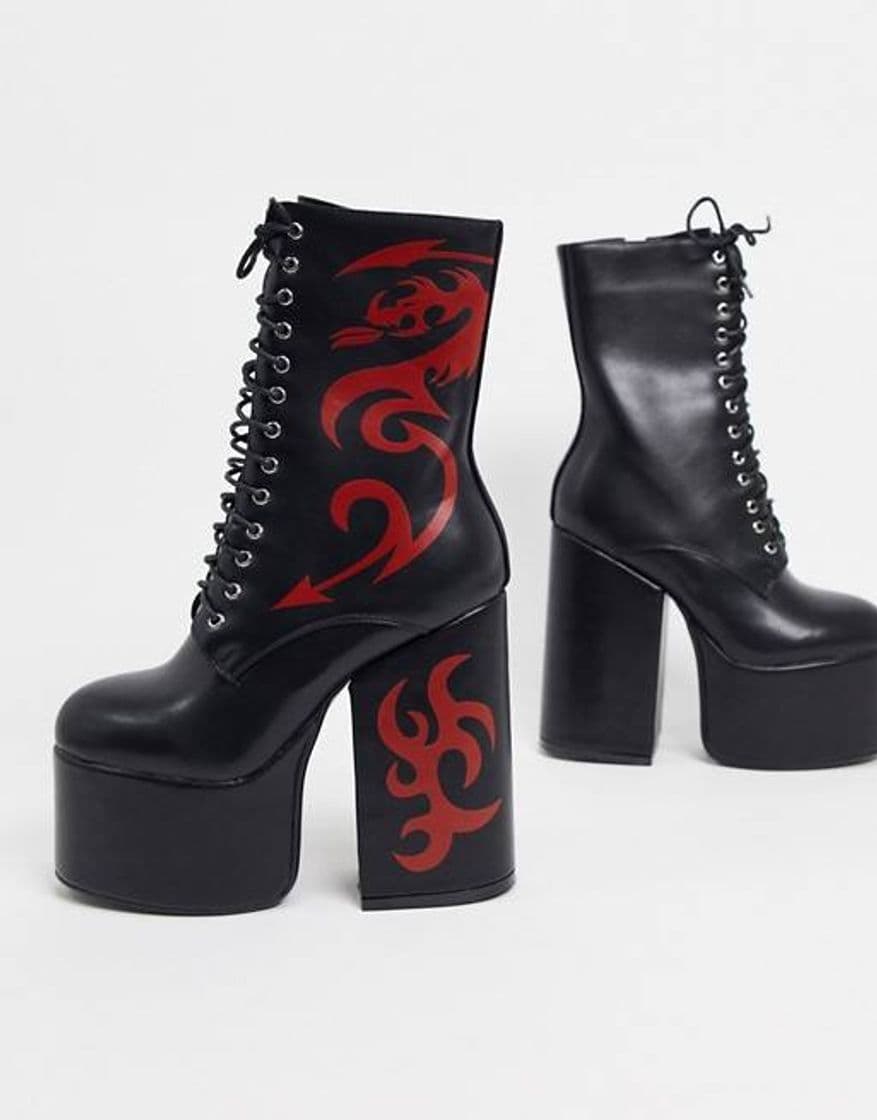 Product Botas Negras con estampado Efecto Tatuaje😎