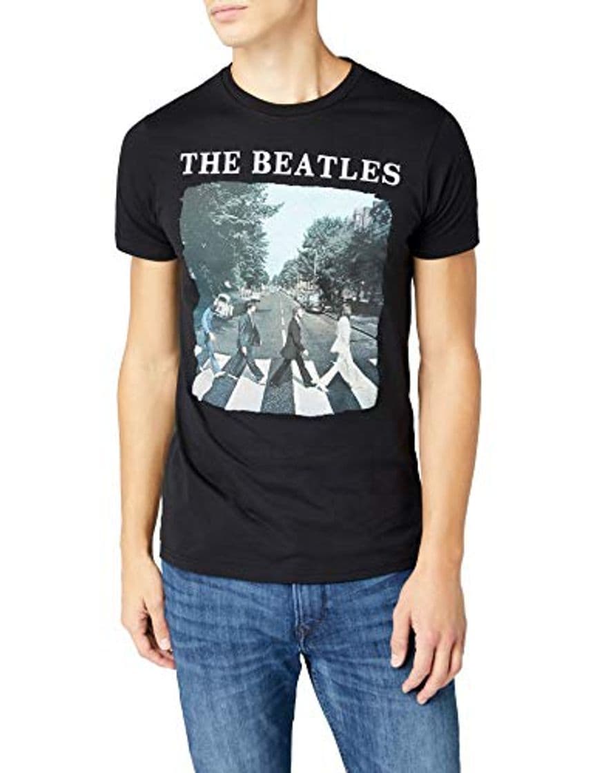 Fashion Unknown Abbey Road and Logo - Camiseta Manga Corta para Hombre