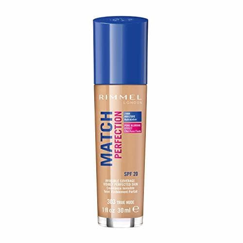 Beauty Rimmel London Match Perfection Foundation Base de Maquillaje Tono 303 True Nude