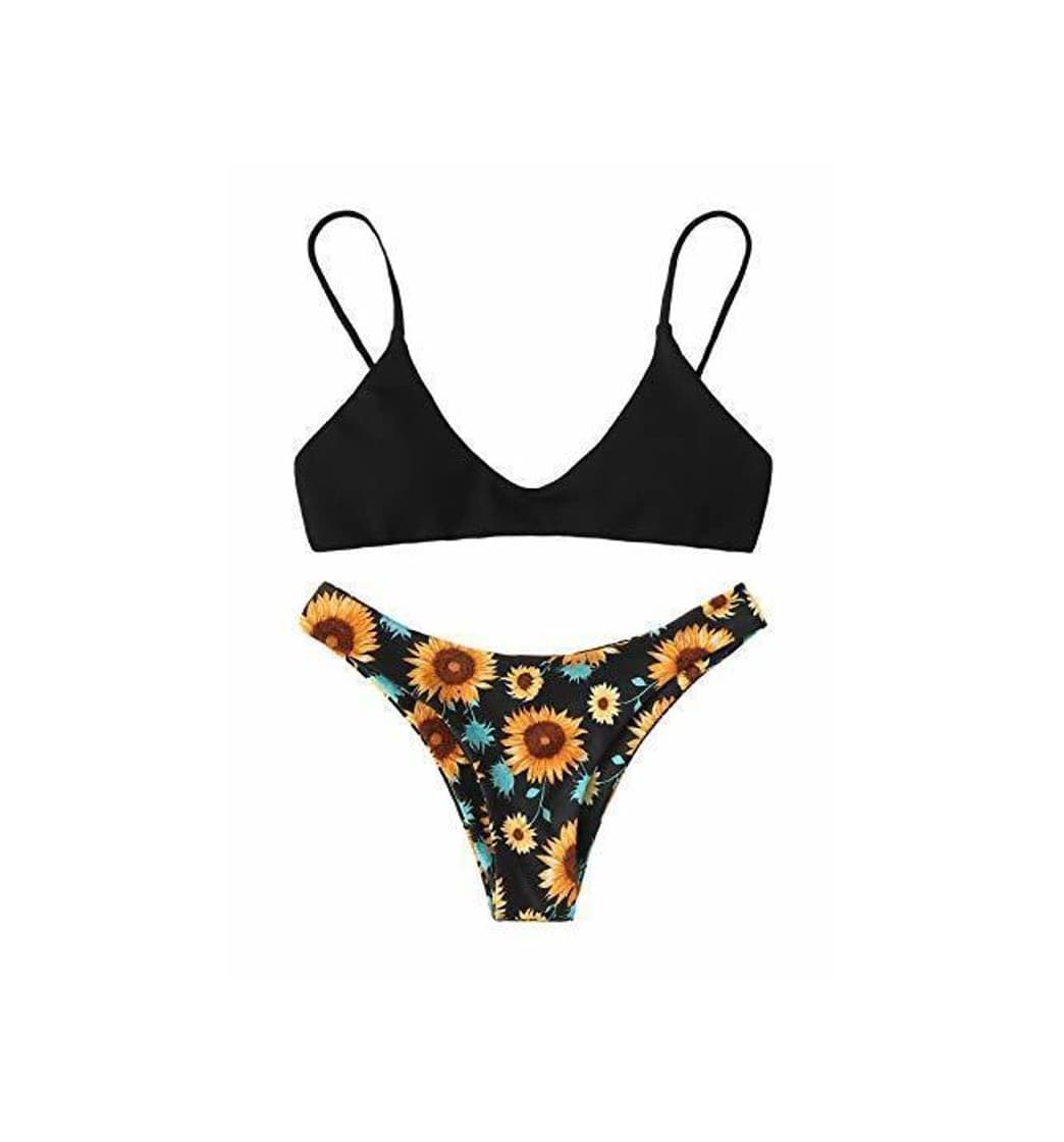 Fashion DIDK Mujer Conjunto De Bikini Estampado