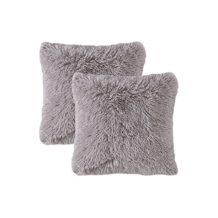 Home MIULEE Juego de 2 Cojines Protectores Faux Fur Throw Funda de cojín