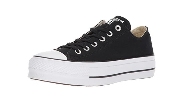 Product Converse Chuck Taylor CTAS Lift Ox Canvas, Zapatillas para Mujer, Negro