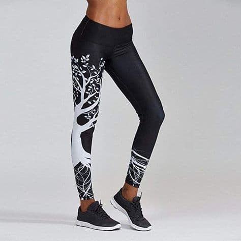 Producto Mujer Pantalones Largos deportivos SMARTLADY Patrón de árbol Leggings para Running, Yoga