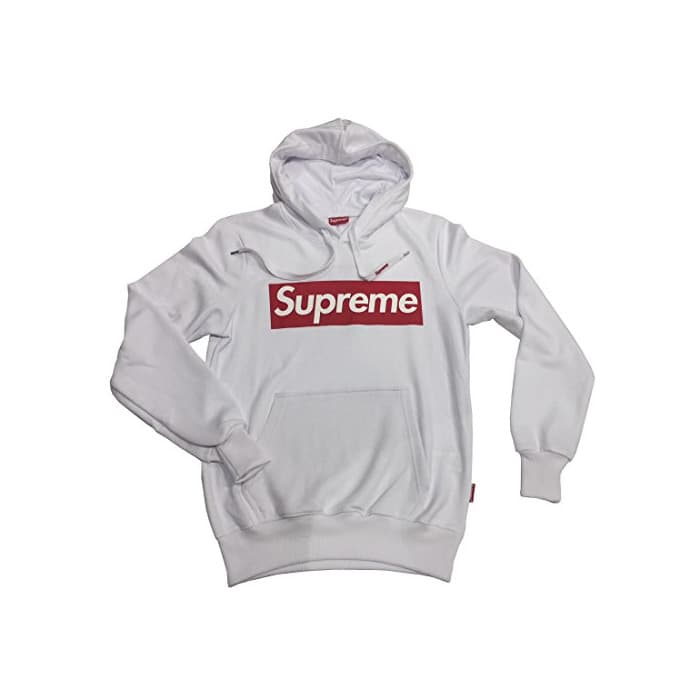 Producto Supreme Spain -Sudadera SFU08 Hoodie Sweatshirt White -Sudadera con Capucha Unisex