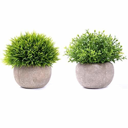 Home YQing Plantas Suculentas Artificiales Plastico Maceta Decorativas, Plantas Artificiales Verdes para Casa,