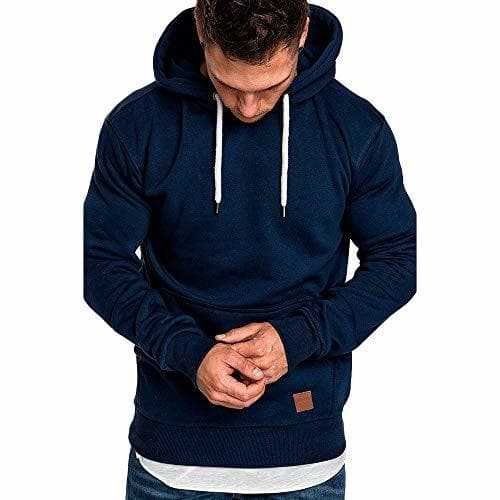 Fashion riou ¡Oferta Sudaderas con Capucha para Hombre Cosy Chaqueta Deportiva Sudadera con