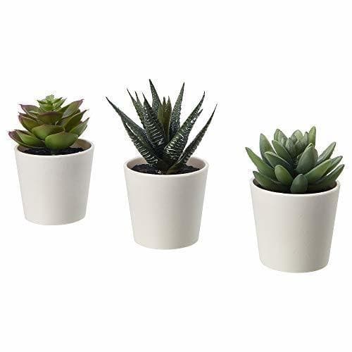 Elemento de la categoría hogar Ikea FEJKA - Juego de 3 Mini Plantas de Escritorio con ventosas