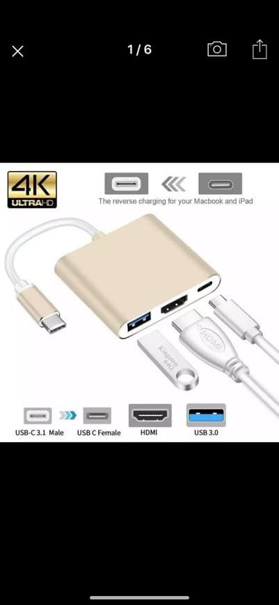 Producto adaptador usb y hdmi para macbook