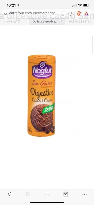 Producto Galleta digestive cacao sin gluten