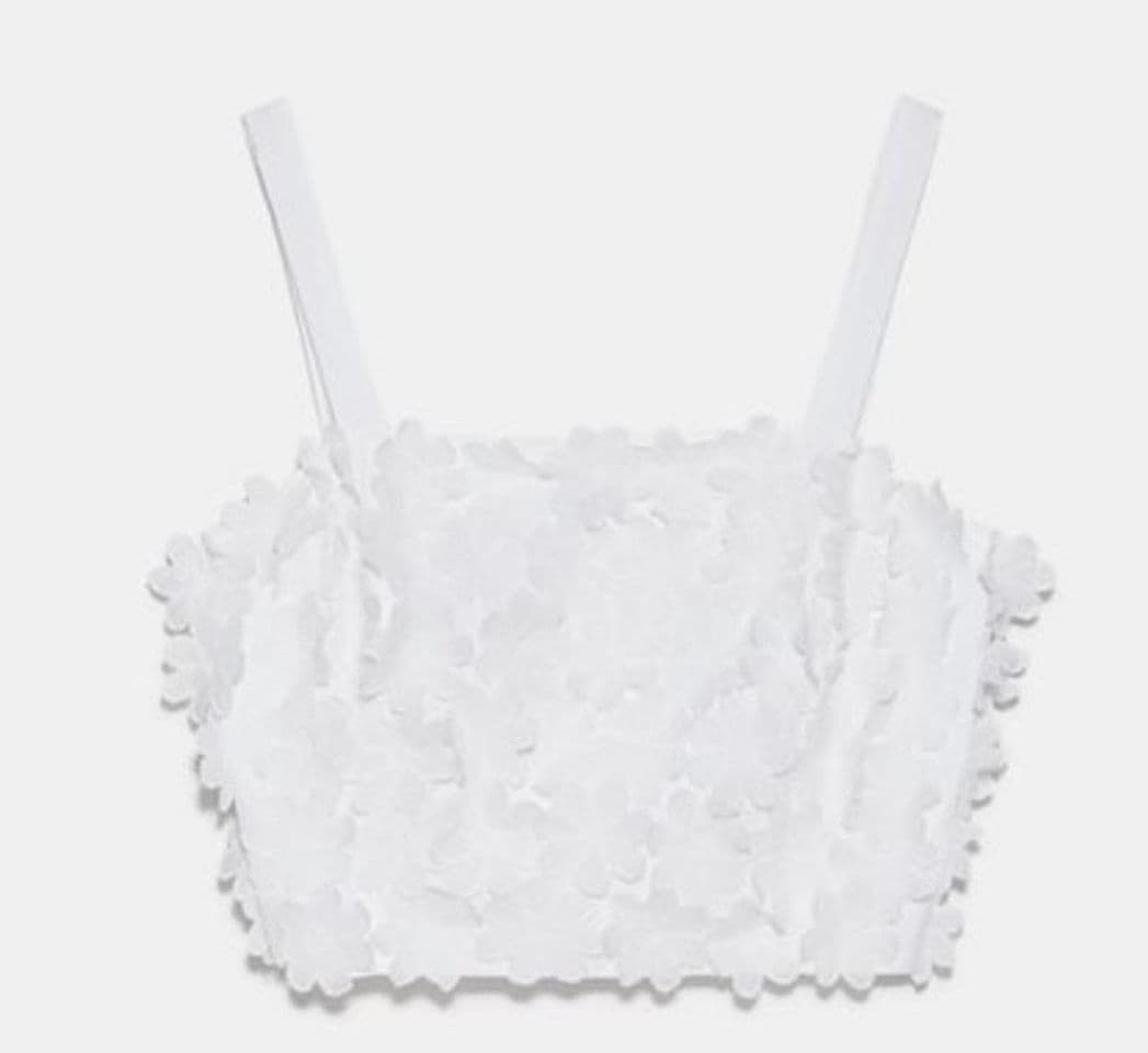 Moda Top blanco flores - Zara