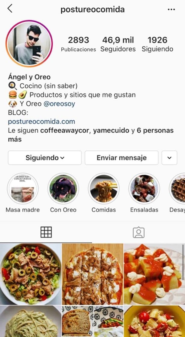 Moda Postureo comida - Perfil IG 