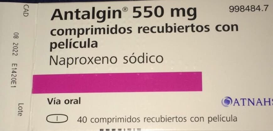 Producto Naproxeno sódico en pastillas 