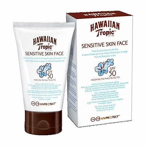 Belleza Hawaiian Tropic Sensitive Skin Face - Crema Solar para la Cara de