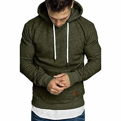 Moda riou ¡Oferta Sudaderas con Capucha para Hombre Cosy Chaqueta Deportiva Sudadera con