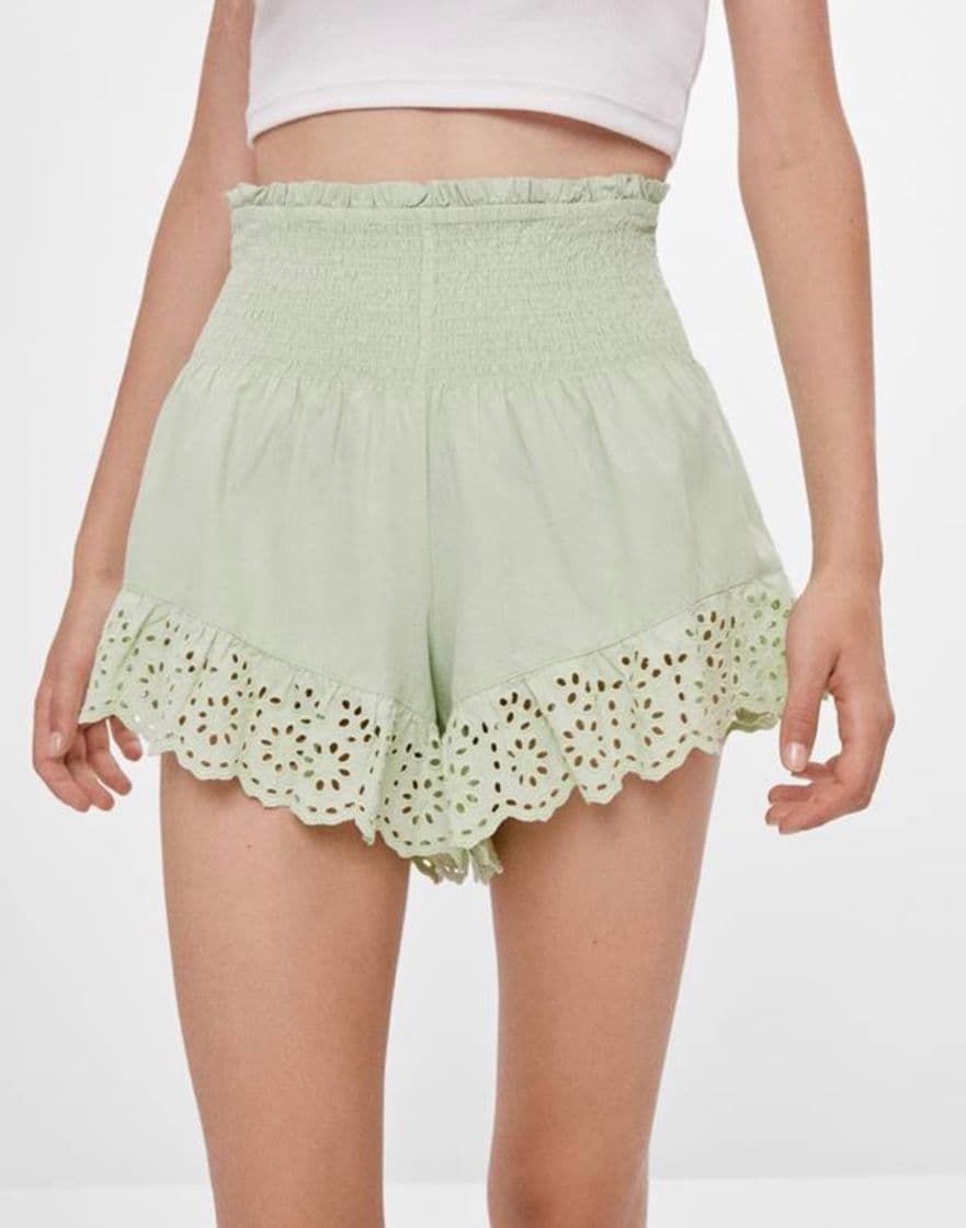 Fashion Pantalón verde pastel Bershka