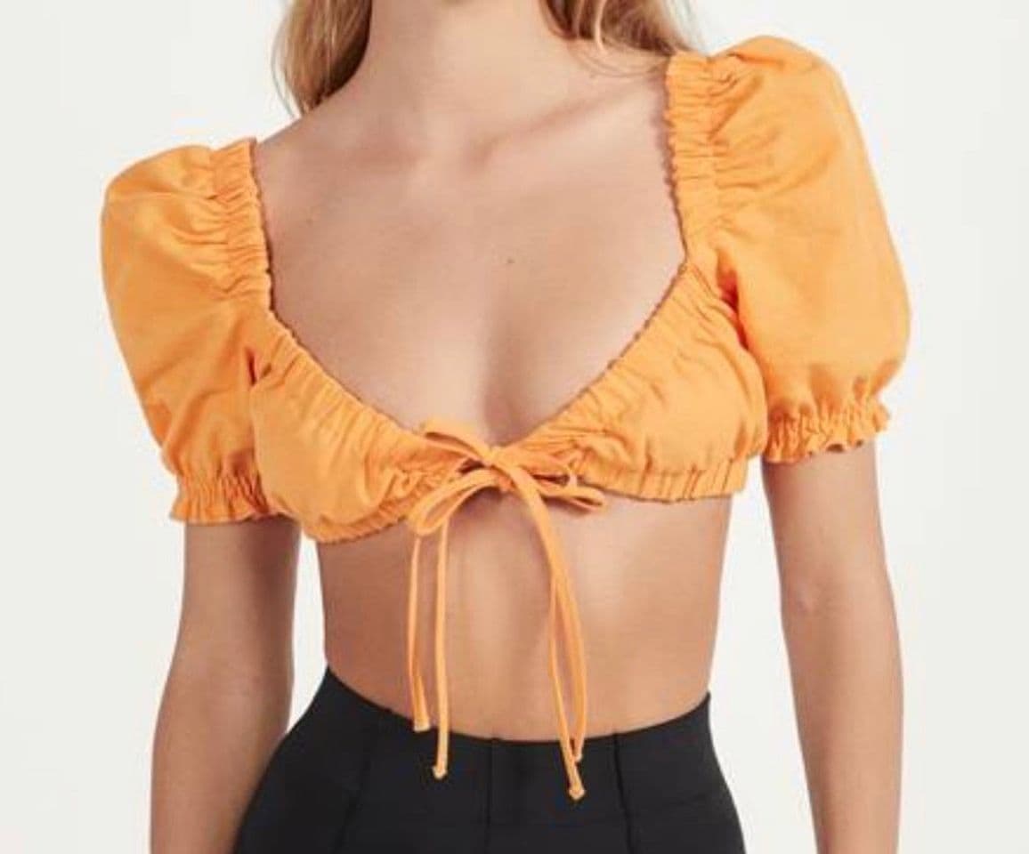 Fashion Crop top naranja Bershka