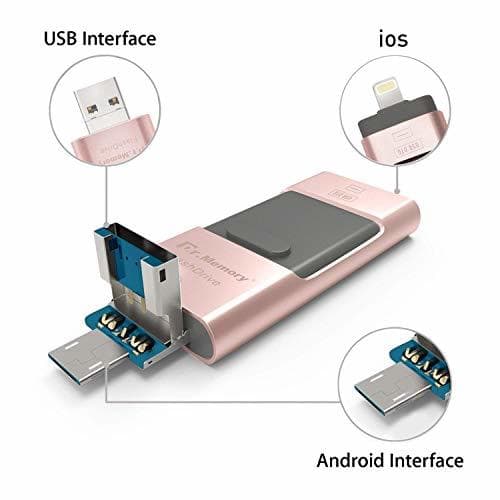 Electronic USB 3.0 32 GB Pendrive, Dr.Memory 3 en 1 Memoria Flash USB