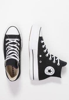 Moda Converse Chuck Taylor CTAS Lift Hi, Zapatillas para Mujer, Negro