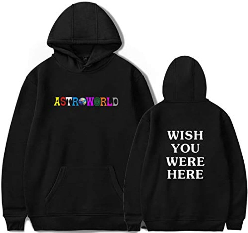 Product PANOZON Sudadera Hombre Travis Scott Astroworld Impresión de Logo Hoodie Chaqueta con