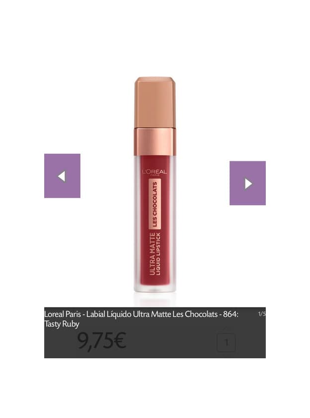 Product labial líquido les Chocolats