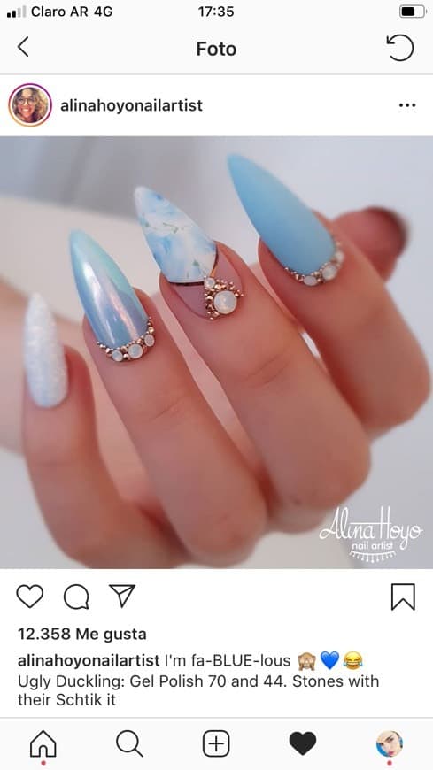 Moda Uñas cielo