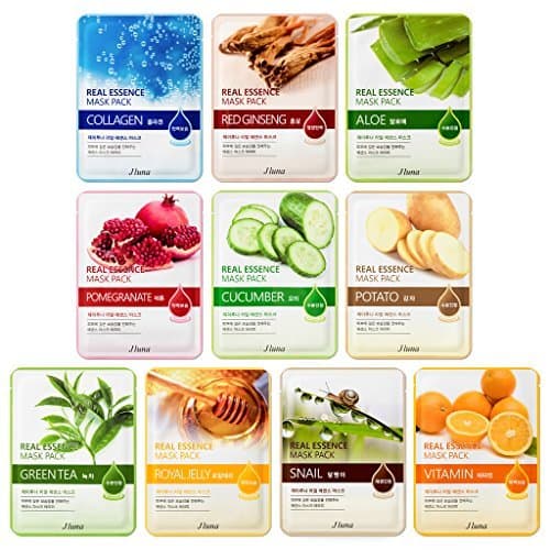 Belleza Jluna korea real essence facial sheet masks 10 pack