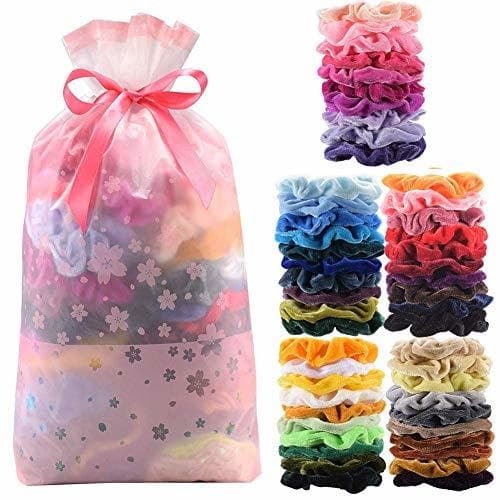 Belleza Cozywind 50pcs Gomas de Pelo de Terciopelo Scrunchies