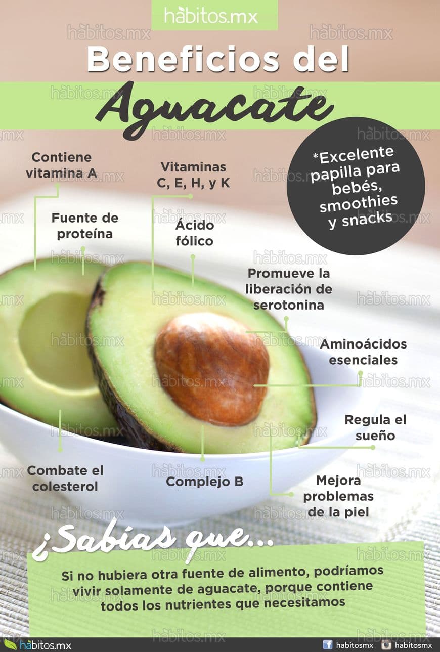 Moda Beneficios del aguacate 