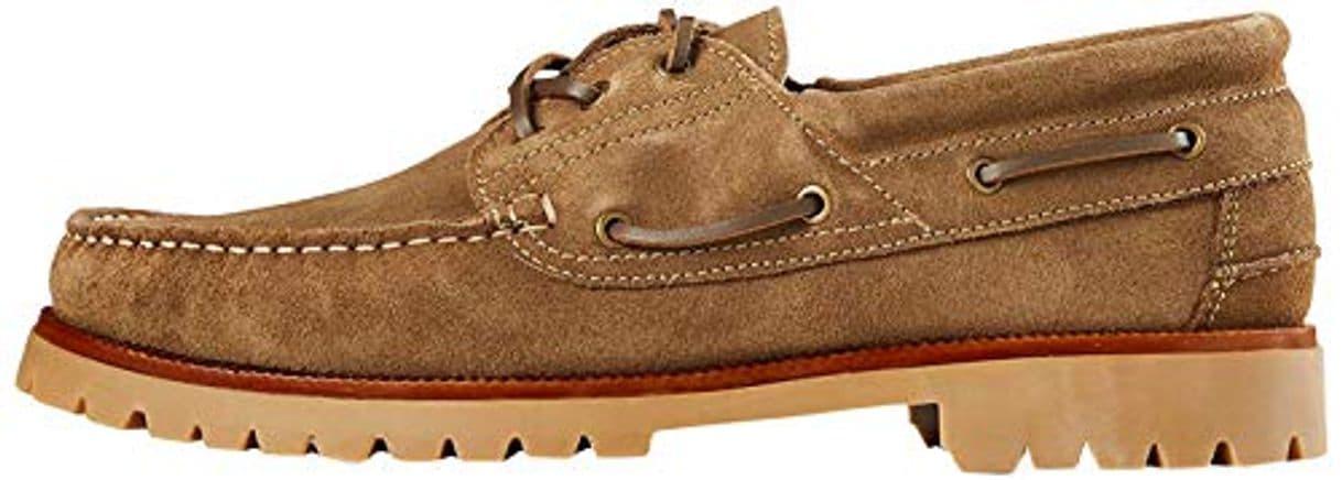 Product Marca Amazon - find. Leather, Náuticos Hombre, Beige