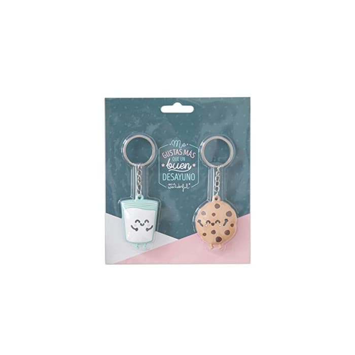 Home Mr. Wonderful Set de 2 llaveros Mr.Wonderful Galleta y Vaso parejasque Son