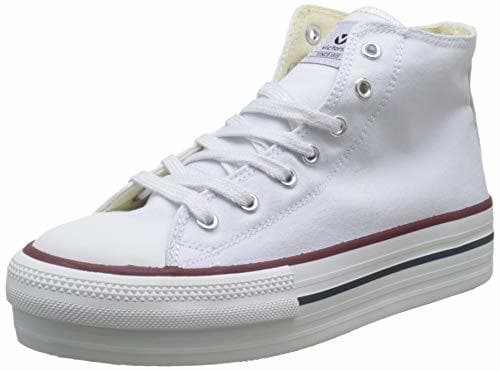 Moda Victoria Tribu Doble Botin Lona, Zapatillas Unisex Adulto, Blanco