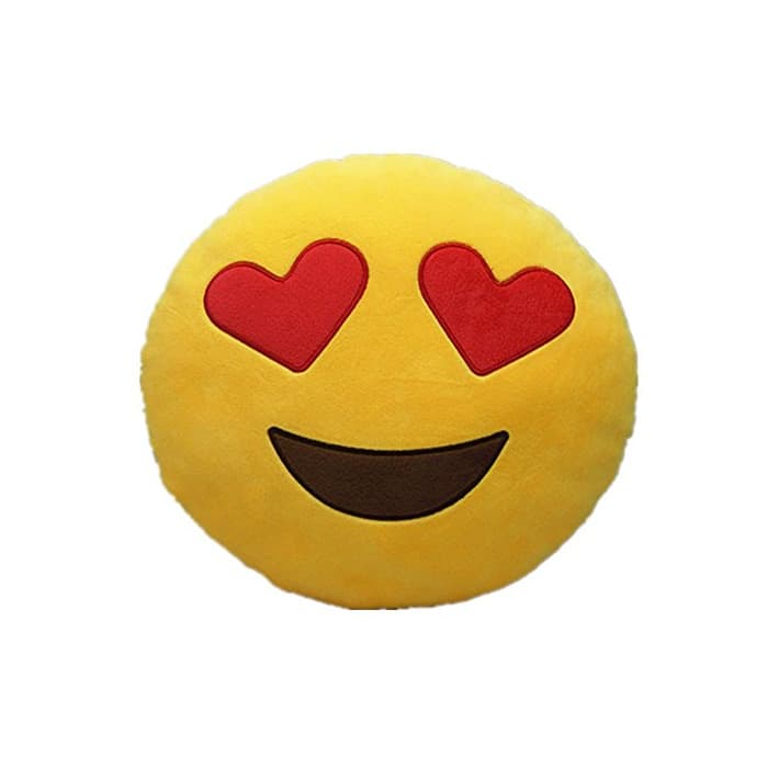 Producto Emoji Emoticono Cojín Almohada Redonda Emoticon Peluche Bordado Sonriente