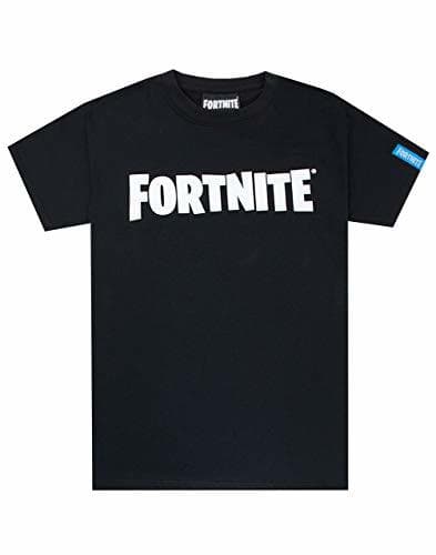 Moda Fortnite Logo Boys Black T-Shirt