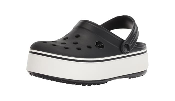 Moda Crocs Crocband Platform Clog, Zuecos Unisex Adulto, Negro