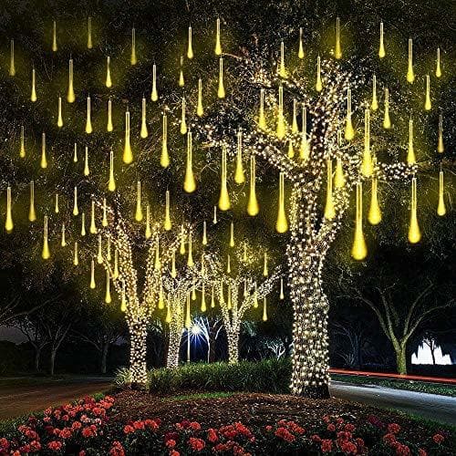 Product EEIEER Meteoros Lluvia Luces, Impermeabilizan 30cm 8 Tubos 192 LED de Luces