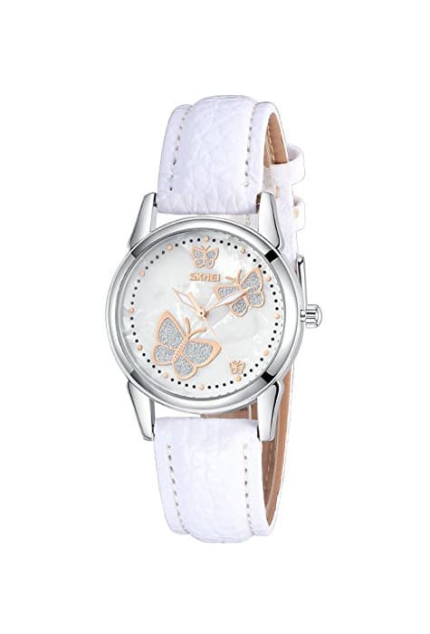 Fashion Inwet Mariposa Elegante Mujer Reloj Analógico de Cuarzo con Nácar Dial