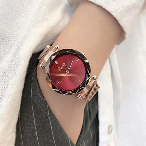 Lugar GRCSGL Reloj para Mujer Auténtica Moda Atmósfera Star Diamond Reloj para Mujer