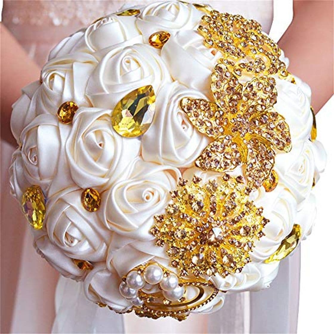 Moda Yamyannie Nuptiale Cabello Clip Accesorios cóctel Flores de Boda Novia Ramo de Novia Broche pedrería Ramo de Dama de Honor Ramo cóctel Royal Tea Party Boda