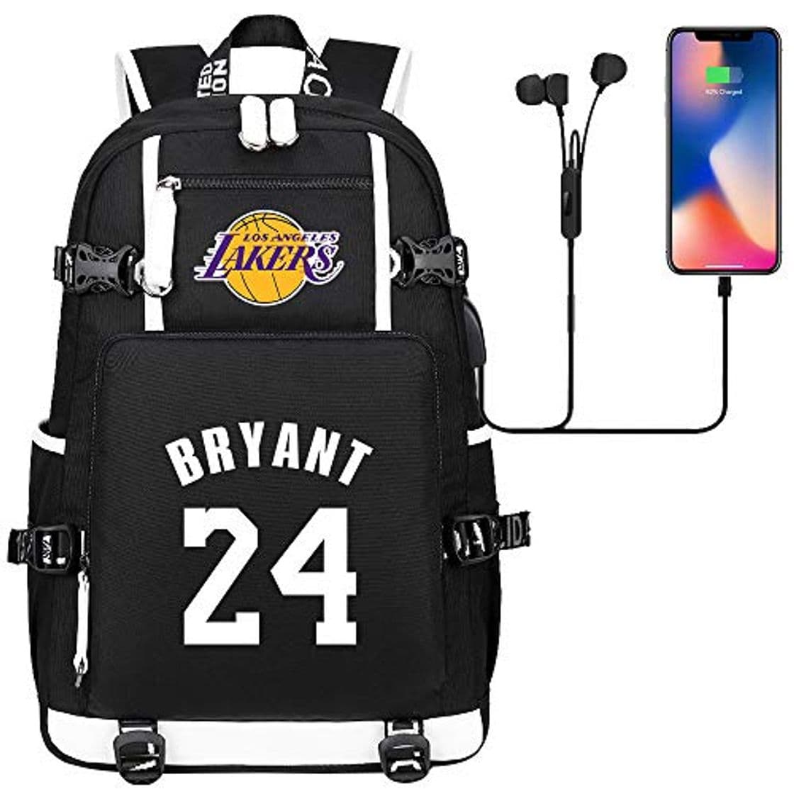 Moda GXB Mochila de Ocio Adolescente Impermeable Rucksack Multifuncional Bolsa de Deportes NBA