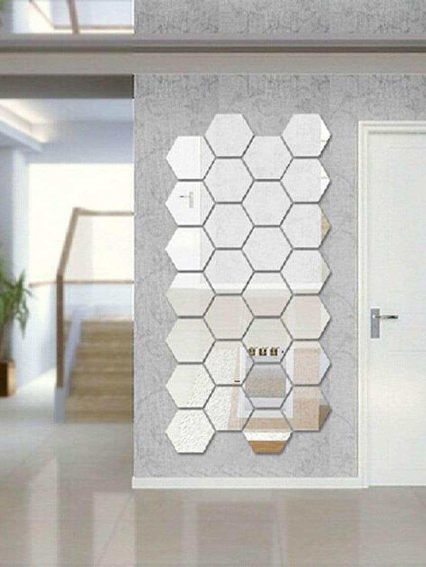 Moda 10 Piezas Pegatina De Pared De Espejo Hexágonal 