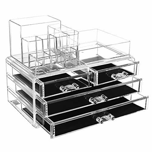 Home SONGMICS acrílico cosméticos Almacenamiento Organizador cajones 24 x 13