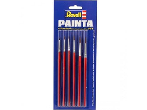 Producto Revell- Painta Standard Set de 6 Pinceles, Color Rojo