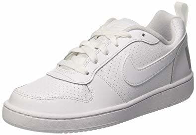 Moda Nike Court Borough Low Gs, Zapatillas de Baloncesto Unisex Niños, Blanco