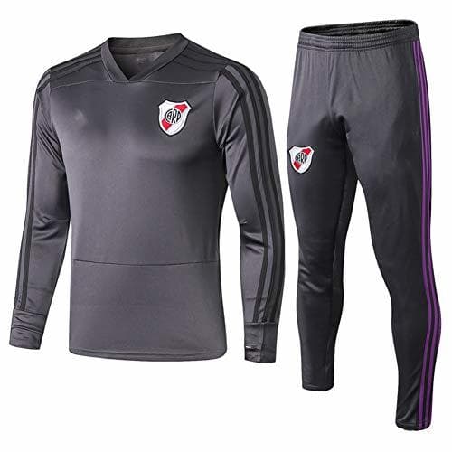 Moda River Plate Jersey de fútbol de Manga Larga Ropa Deportiva Traje de