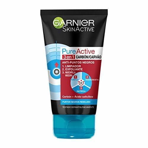 Belleza Garnier Skin Active Limpiador de poros Pure Active Carbón Intense 3 en