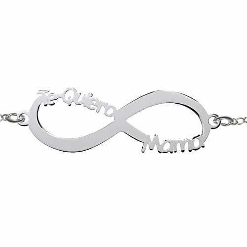 Moda Pulsera para Mamá Infinito Te Quiero Mamá Plata de Ley