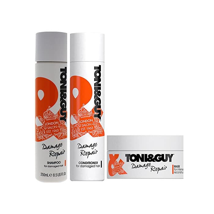 Belleza Toni & Guy Haircare Giftset máscara de reconstrucción para cabello dañado - Champú &