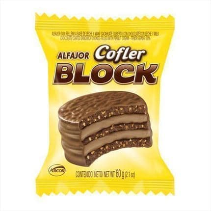 Moda Alfajor de Chocolate y Maní Cofler Block 60g en Tienda Inglesa