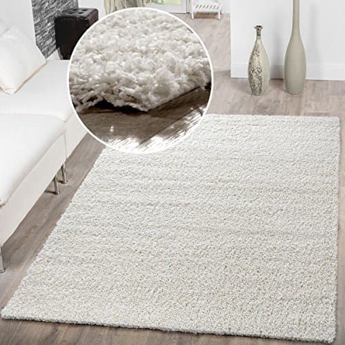 Product T&T Design Alfombra Shaggy Pelo Largo Moderna Lisa Monocolor En Crema Precio