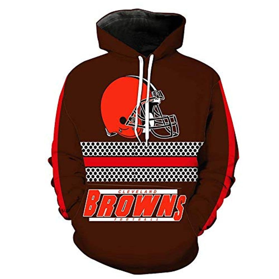 Fashion NFLSWER 3D pulóver Sudadera - NFL Cleveland Browns fútbol Americano Equipo Unisex